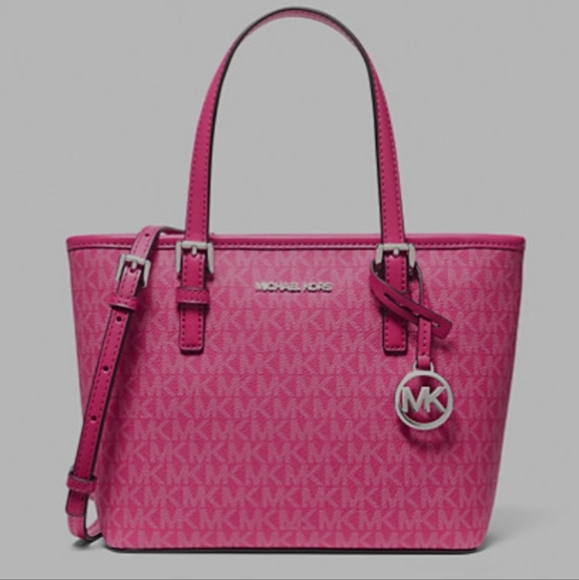 Michael Kors Handbags - Jet Set Travel Extra-Small Logo Top-Zip Tote